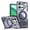 Purple, variant on Dteck for Motorola Moto G 5G 2025 Case, Compatible with MagSafe, Rotated Kickstand Shockproof Protective Phone Cover,Green