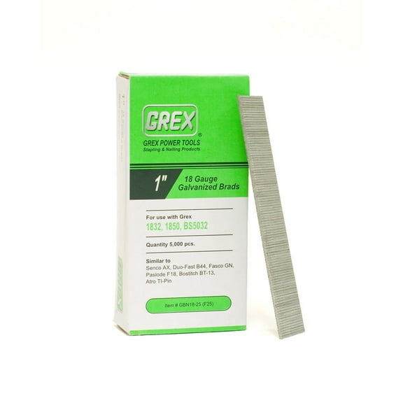 Grex Power Tools 1In 18 Gauge Brad Nails Galvanized 5000Qty