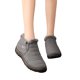 thumbnail image 3 of Botas de nieve para mujer Zapatos de invierno Botines de piel de felpa cálidos Zapatos planos sin co Abanopi Gris/40, 3 of 7