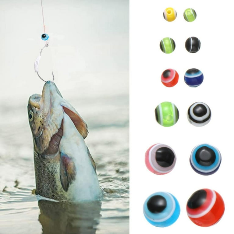 100pcs/60pcs/50pcs Hot Fishing High Quality Mixed Color Nice-Designed Fly  Tying Material 4mm/5mm/6mm/8mm/10mm/12mm Fish Eye Fishing Beads 8MM-100PCS  