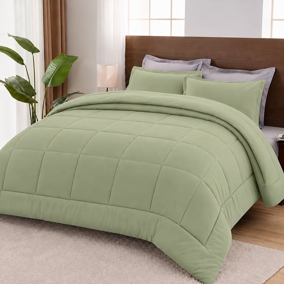 2Pcs Twin Quilted Comforter Set
