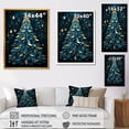 thumbnail image 4 of Designart "Enchanted Christmas Tree in Blue & Gold" Landscapes Canvas Wall Art - Traditional Blue Winter Landscape Entryway Wall Art Print, 4 of 6