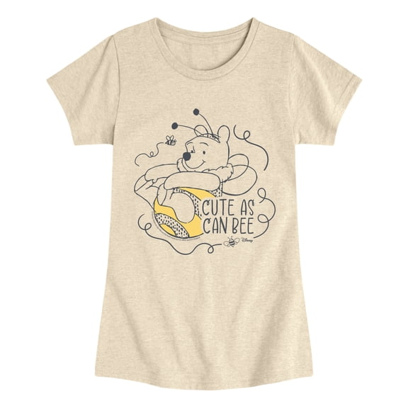 Winnie the Pooh - Cute As Can Bee - Youth Girls Fitted Short Sleeve T-Shirt