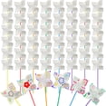 thumbnail image 1 of Papel de bricolaje abierto Craft Pinwheels para niños, a granel, 12 cm, blanco x 48, 1 of 7
