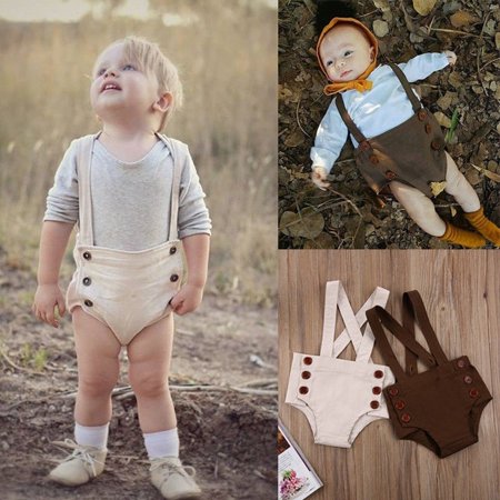 Cotton Newborn Toddler Baby Boy Girl Short Bib Pants Overalls Romper Outfits Clothes Walmart Canada