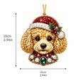 thumbnail image 3 of Pearl Diamond Art Christmas Ornaments Set of 10 Dog-Themed Hanging Decorations, Diy Craft Kit for Dog Lovers, 3 of 6