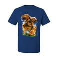 thumbnail image 2 of Wild Bobby, Golden Retriever Dog Portrait, Dog Lover, Men's Graphic Tees, Royal, 3XL, 2 of 3
