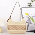 thumbnail image 2 of Women's Stylish Shoulder Bag Woven Tote Handbag for Daily Commute Beach Adjustable Strap Zipper Closure, 2 of 8