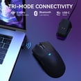 thumbnail image 4 of ATTACK SHARK X11 Mouse Inalámbrico para Juegos con Base de Carga RGB, Tri-modo 2.4G/USB-C con Cable/bluetooth, 22000 DPI, Sensor PAW3311, 5 Botones Programables, Compatible con PC/Mac, Negro, 4 of 8