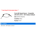 thumbnail image 2 of Front ABS Speed Sensor - Compatible with 2010, 2012 - 2014 Subaru Outback 2013, 2 of 2