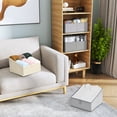 thumbnail image 4 of DIMJ Closet Organizer Storage Bins, 6 Pcs Fabric Storage Containers Cube Trapezoid Organizer Basket for Bedroom Bathroom Cloth, Baby Toiletry, Toys, Towel, DVD, Book, Home Organization, Ash Gray, 4 of 7