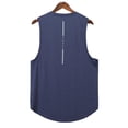thumbnail image 2 of kpoplk Mens Beach Tank Top Summer 3D Graphic Sleeveless Tee Shirt Gym Workout Tanks Dark Blue,4XL, 2 of 6