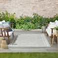 thumbnail image 4 of Nourison Essentials Indoor/Outdoor Grey/Ivory 4' x 6' Area Rug, (4x6), 4 of 9