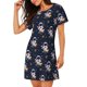 thumbnail image 2 of Easygdp Astronaut Surfing Camisón de manga corta para mujer, informal, estampado, 2 of 6
