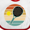thumbnail image 4 of Inktastic Padel Retro Sunset Boys or Girls Baby Bib, 4 of 4