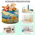 thumbnail image 4 of Round Toy Storage Basket Foldable Storage Basket for Home Decor Laundry Basket20" x 14" Rabbits in The Wheat Field, 4 of 6