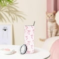 thumbnail image 6 of Pink Bow Tumbler with Lid Straw 20 Oz Cute Coquette Bowknot Travel Coffee Tumbler Cup Boxed for Girls Birthday Party Home Office Classroom Favor Supplies,1 Pc, 6 of 6