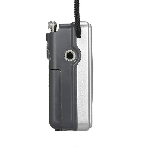 INDIN BC-R2033 Mini AM FM Radio 2 Band Radio Receiver Portable Pocket Radio Built-in Speaker w/ Headphone Jack Telescopic Antenna