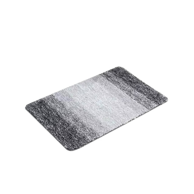 Bath Mat for Bathroom Floor with Rubber Backing, 15 in x 23 in, High-Pile Polyester, Absorbent Non-Slip Machine-Washable Rug