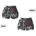 thumbnail image 5 of Kdxio I Love Coffee Print Workout Shorts for Women Seamless Soft Smooth Gym Yoga Scrunch Active Shorts, 5 of 9