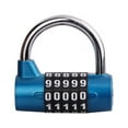 thumbnail image 1 of Blue 5 Digit Combination Padlock (1 Pack) - Resettable Heavy Duty Waterproof Indoor/outdoor Lock For Gym, Work & School, 1 of 5