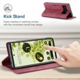 thumbnail image 5 of ELEHOLD for Google Pixel 6 2021 Wallet Case, Slim Luxury PU Leather Flip Cover RFID Blocking Card Slots Magnetic Closure Anti-Scratch Shockproof Case for Google Pixel 6 6.4 inch,Red, 5 of 10
