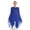 Blue, variant on Doomiva Women Shiny Sequins Flared Sleeve Irregular Hem Church Worship Liturgical Praise Dance Tunic Red S