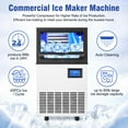 thumbnail image 2 of YUSAZENS 70lbs/24h Commercial Ice Maker Machine, Freestanding/Under Counter Stainless Steel Built-In Ice Makers with 22Lbs Ice Storage Capacity for Restaurant/Bar/Cafe/Shop/Home/Office, 2 of 7
