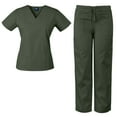thumbnail image 4 of Medgear Womens Scrubs Set V-Neck Top and Drawstring Pant Medical Uniform, 4 of 4