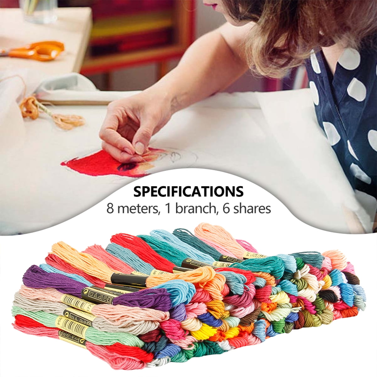 Keyohome 100 Colors Cotton Embroidery Floss Cross Stitch Embroidery Thread Cotton Floss Bracelet Yarn,Craft Floss
