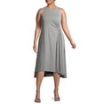thumbnail image 2 of Gray by Grayson Social Women's Plus Size Ruched Jersey Midi Dress, 2 of 6