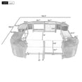 thumbnail image 2 of Olurrisa Spa Surround Spa Frame Quadrilateral Outdoor Rattan Sectional Sofa Set with Mini Sofa,Wooden Seats and Storage Spaces, Beige, 2 of 11