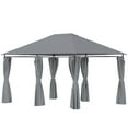 thumbnail image 6 of Canddidliike 10' x 13' Outdoor Patio Shade, Canopy Shelter with 6 Removable Sidewalls & Steel Frame for Garden, Lawn, Backyard & Deck, Gray+Black, 6 of 16