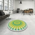 thumbnail image 4 of Ahgly Company Machine Washable Indoor Rectangle Transitional Green Area Rugs, 5' x 8', 4 of 7