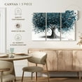 thumbnail image 4 of Elephant Stock Glowing Night Tree Wall Art - Horizontal Multi Panel Canvas - Lobby Wall Decor - Floral And Botanical Multi Panel - White And Gray Decor By Ashvin Harrison - 57" x 36", 4 of 4