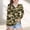 Army Green, variant on Girls Camo Pattern Shirt V Neck Long Sleeve Pullover Blouse Casual School Daily Wear