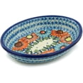 thumbnail image 1 of Polish Pottery 11½-inch Oval Bowl (Bold Poppies Theme) Signature UNIKAT Hand Painted in Boleslawiec, Poland + Certificate of Authenticity, 1 of 6