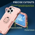 thumbnail image 6 of Nalacover For iPhone 14 Pro Max Slim Case,Luxury Hybrid Hard PC and TPU Rugged Bumper 3-In-1 Rotatable Magnetic Ring Kickstand Four Corner Guard Shockproof Anti-Scratch Back Phone Cover.Rosegold, 6 of 11