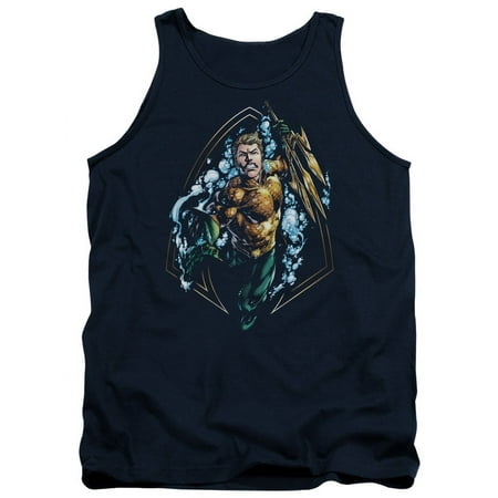 DC Comics Aquaman Sceptor Bubbles Adult Tank Top Shirt