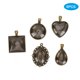 thumbnail image 4 of Bandeja de Base colgante de Ovel en forma de corazón de Metal, cúpulas de cristal, joyería, accesorio de herramienta DIY, 4 of 5