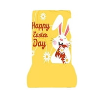 dajkiuy 1 Pcs Easter Chair Covers,Easter Bunny And Eggs Dining Room Chair Covers,Easter Party Decoration Removable Holiday Farmhouse Decor for Home Dining Room Kitchen