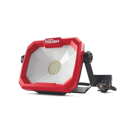 Hyper Tough 2500-Lumen LED Portable Work Light, 360° Swivel Head, Fold-Flat Stand, 5-ft Corded Power, Indoor Jobsite, Garage & Workshop Light, 1 Pack