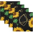 thumbnail image 5 of GZHJMY Sunflower Cloth Napkins Set of 6, Reusable Washable Polyester Dinner Napkins for Family, Restaurant, Wedding, Party Decor 20 x 20 Inch, 5 of 7