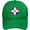 Green, variant on Flag of Dominican Gerbera Daisy Flower Mesh Hats Foam Trucker Hat Snapback Adjustable Size
