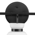 thumbnail image 3 of Lexie Collection Three-Light Matte Black Contemporary Vanity Light, 3 of 12