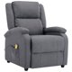 thumbnail image 1 of Sillón de masaje VidaXL reclinable con revestimiento de tela VidaXL, color gris oscuro, 1 of 9