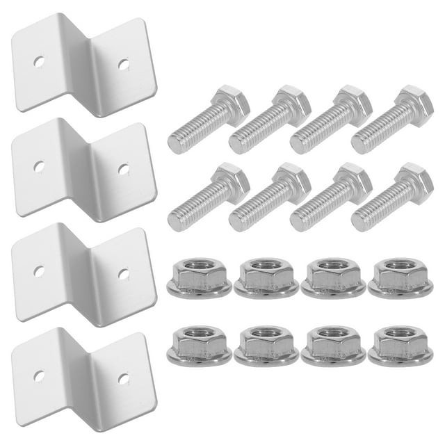 OULII 4Pcs Z Brackets Mounting for Solar Panels Z Shaped for RV and Recreational Activities 11.8X7.9X3.9in