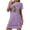Purple, variant on MuZeFu Short Sleeve Nightgown Sleep Dress for Women Sleepwear Women's Oversized Short Nightgown Fashion Chest Print Short Sleeve Nightdress