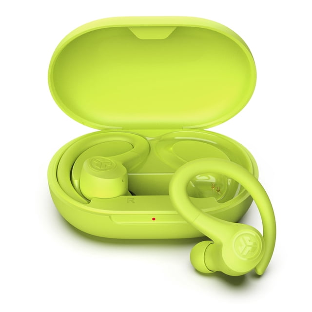 JLab Go Sport+ Wireless Workout Earbuds Featuring C3 Clear Calling, Secure Earhook Sport Design, 32+ Hour Bluetooth Playtime, and 3 EQ Sound Settings (Yellow)