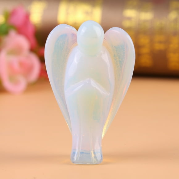 1.5inch Beautiful Opal Angel Shape Crystal Healing Stone Healing Guardian Angel Statue for Reiki Healing